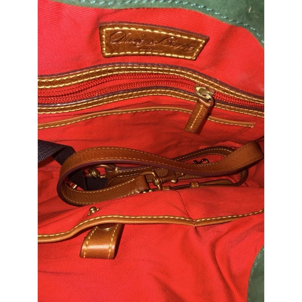 Dooney and Bourke Leather Florentine Satchel  Handbag‎ Crossbody Two Tone Tan N